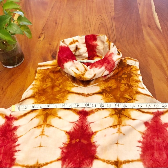 Rare Unique Vintage Tie Dye Boho Oversized Lagenlook Artsy Pattern Top Dress. - Picture 11 of 15